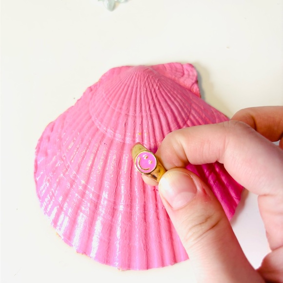 Handmade “mommy & Me” Shell Ring Dish Pair With Handpainted Design - Picture 7 of 11